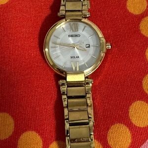Seiko Gold and Silver Solar Timepiece